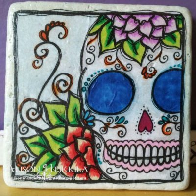 Day 18 of 31 Days: Sugar Skull Tile #2