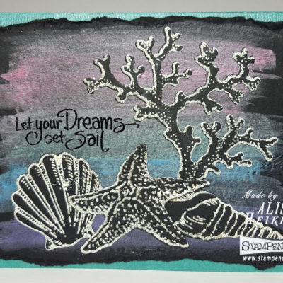 Black Seashells with Stampendous