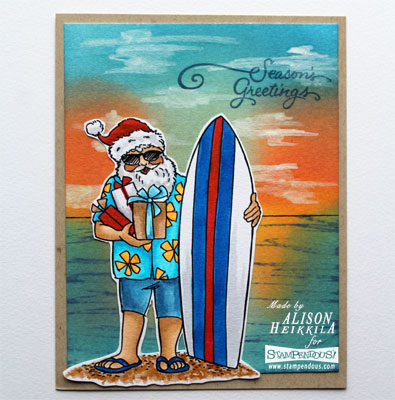 Surfing Santa