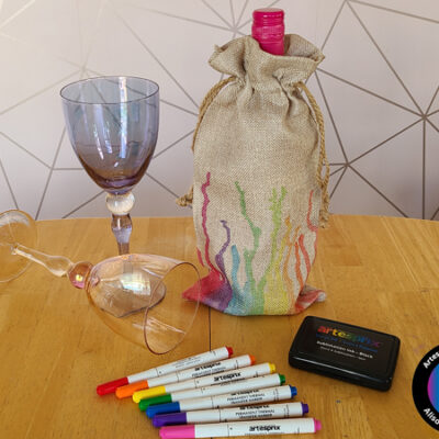 Artesprix Wine Bag: No Stamps or Stencils!