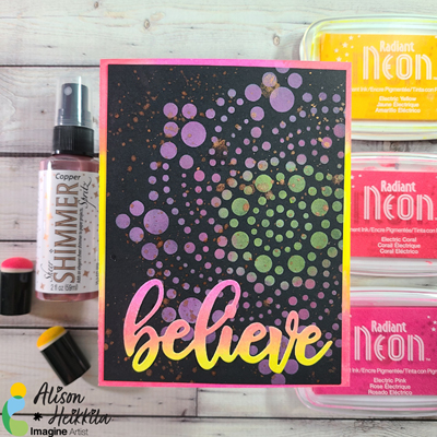 Radiant Neon Inks on Black & White Cardstock: YouTube Video