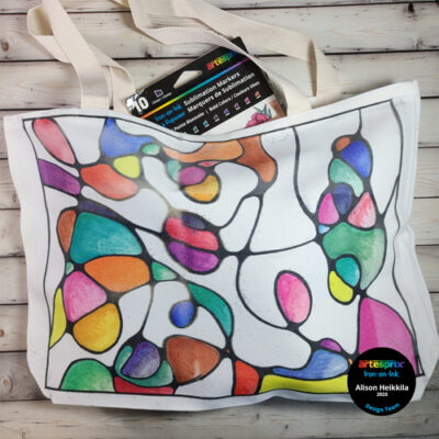 Iron-On-Ink Neurographic Art Tote Bag