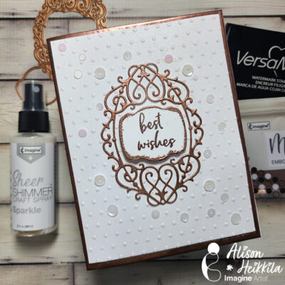 How to Make a Wedding Card with Embossing Powder: YouTube Video for Imagine