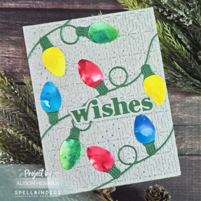 Using Alcohol Ink Die Cuts for a Christmas Card: YouTube Video