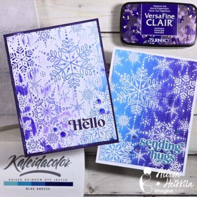 2 Cards, 1 Embossing Folder with Kaleidacolor Inks: YouTube Video