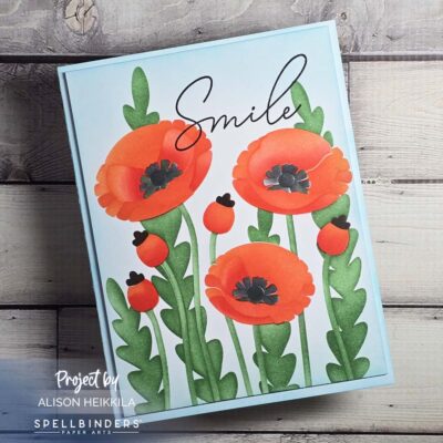 Poppy Perfection: Spellbinders January 2026 Stencil of the Month